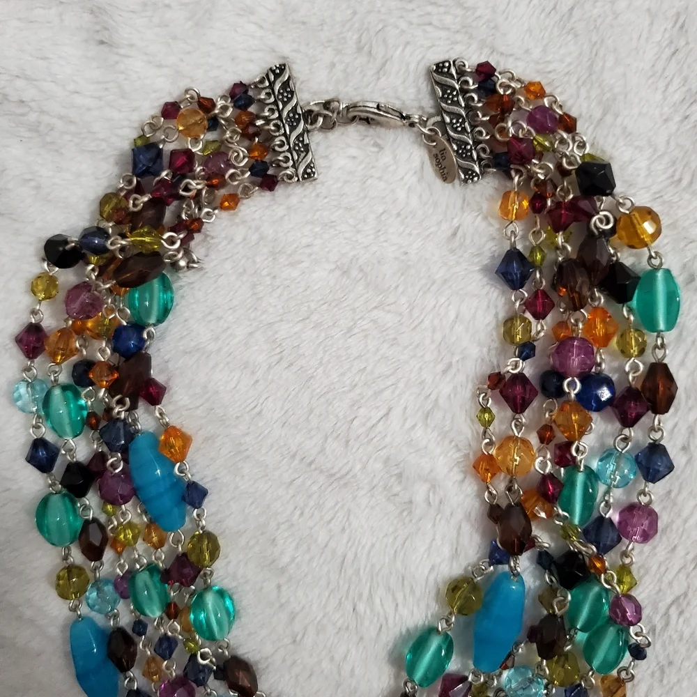 Lia Sophia Multistrand Beaded Necklace Retired